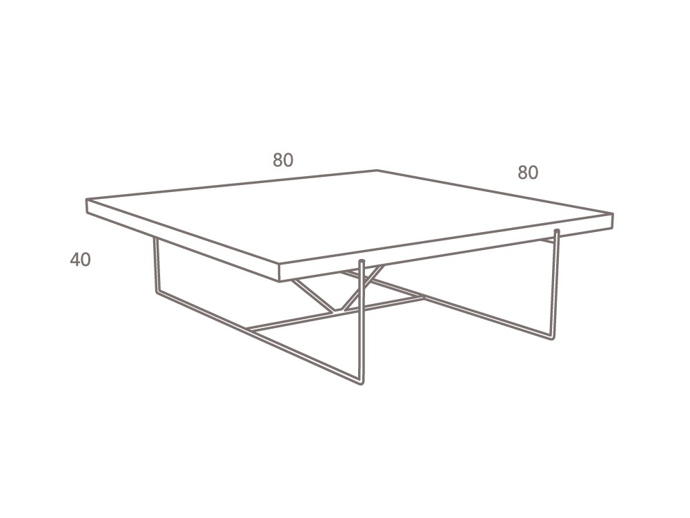 Mesa centro Fil chapa natural de Besform - 4