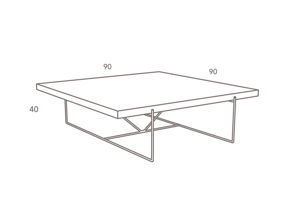 Mesa centro Fil chapa natural de Besform - 6