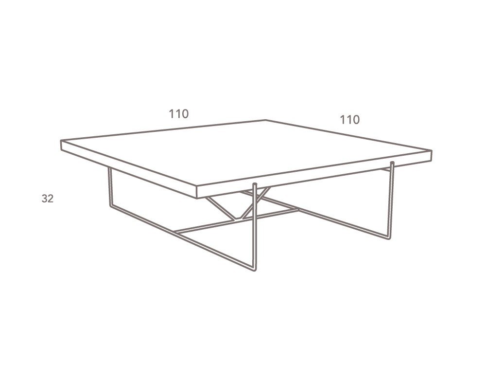 Mesa centro Fil chapa natural de Besform - 9