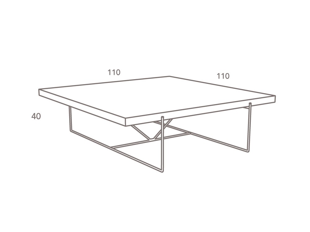 Mesa centro Fil chapa natural de Besform - 10