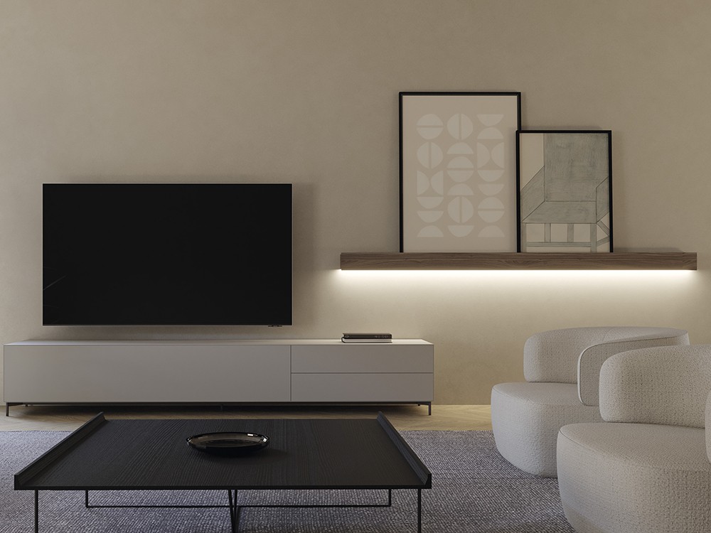 Mesa centro Shape en laca poro abierto Besform - 4