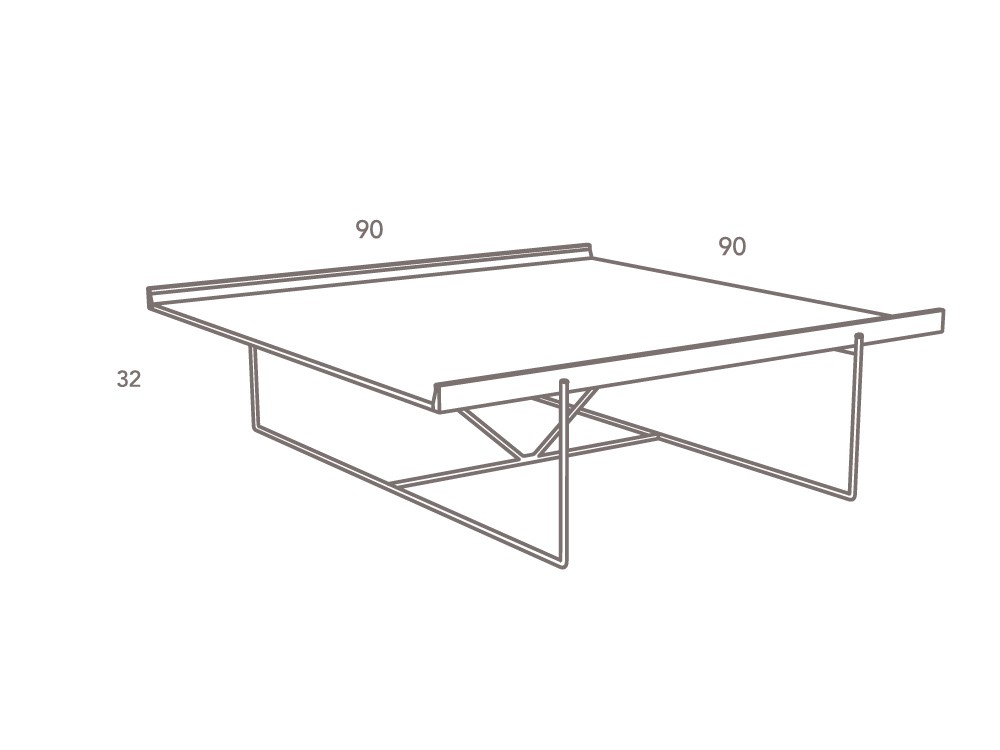 Mesa centro Shape en laca poro abierto Besform - 5