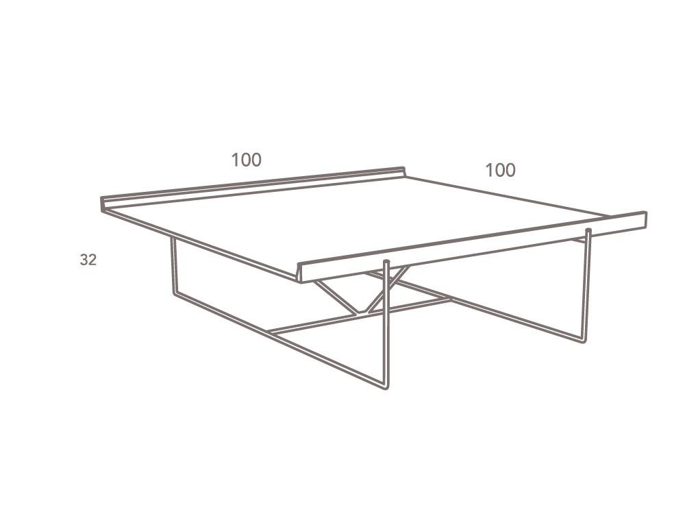Mesa centro Shape en laca poro abierto Besform - 7