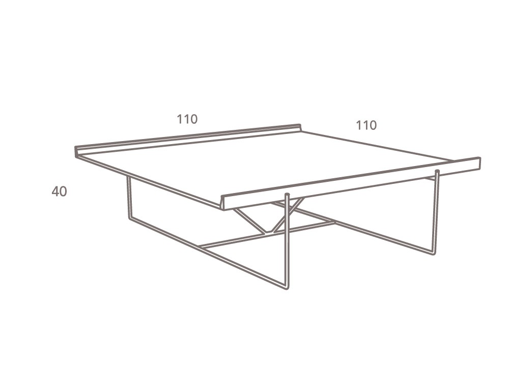 Mesa centro Shape en laca poro abierto Besform - 10