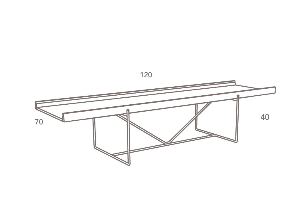 Mesa centro Shape en laca poro abierto Besform - 14