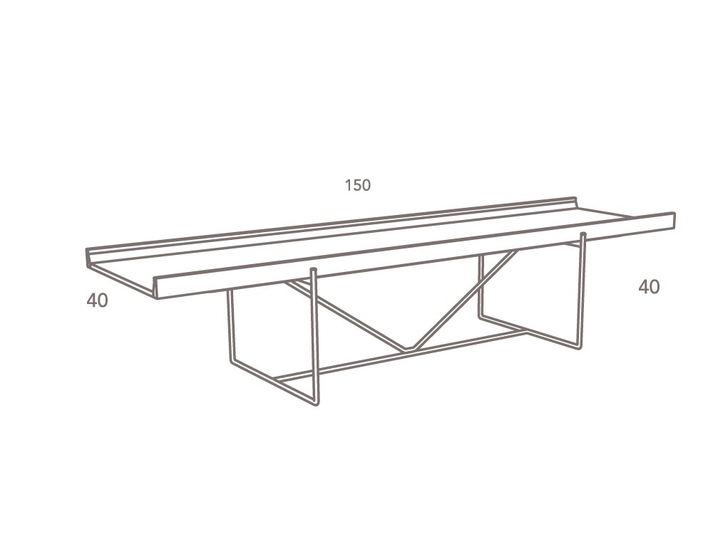 Mesa centro Shape en laca poro abierto Besform - 16