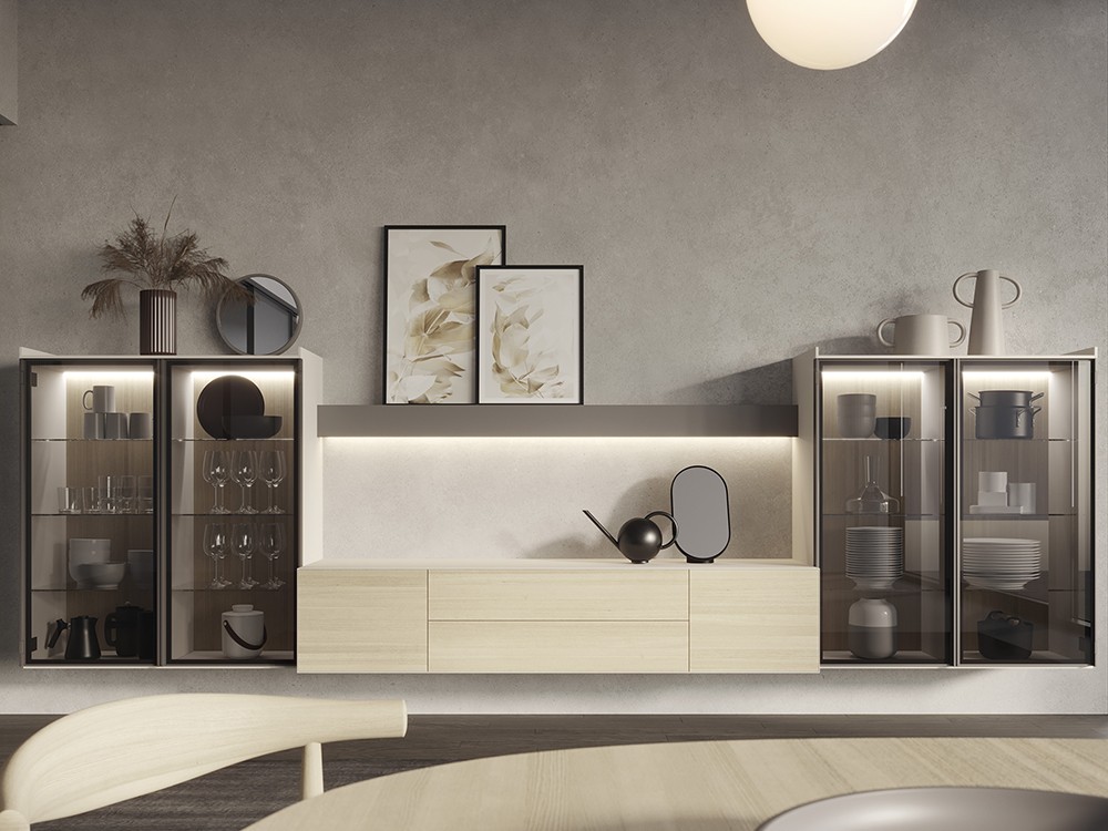 Composición para salón con vitrinas Mitra-38 DC de Besform - 1