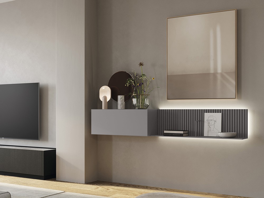 Mueble recibidor suspendido Mitra-41 laca mate DC de Besform - 4