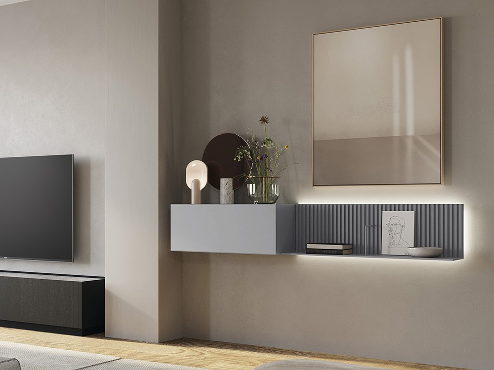 Mueble recibidor suspendido Mitra-41 laca mate DC de Besform - 6