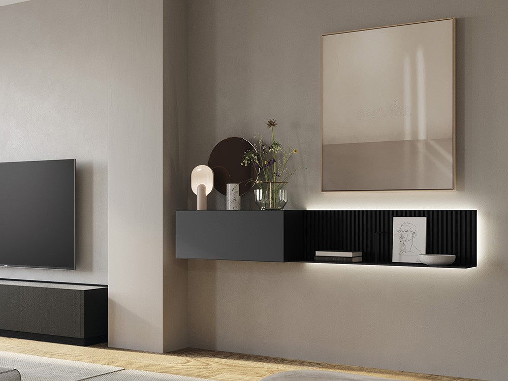 Mueble recibidor suspendido Mitra-41 laca mate DC de Besform - 7