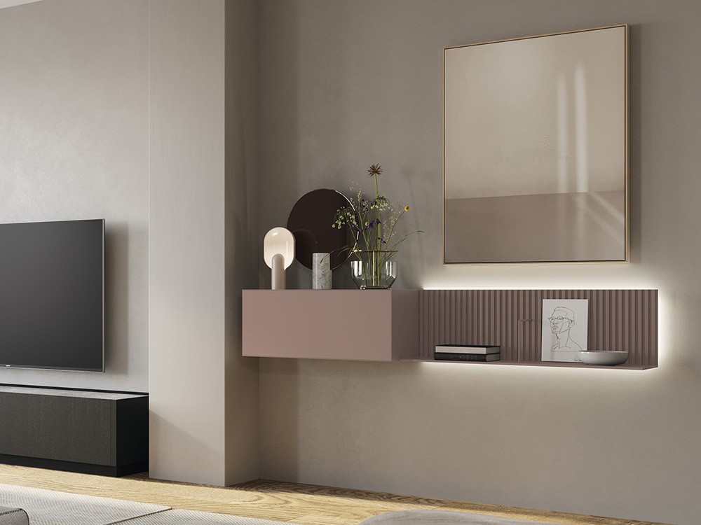 Mueble recibidor suspendido Mitra-41 laca mate DC de Besform - 8