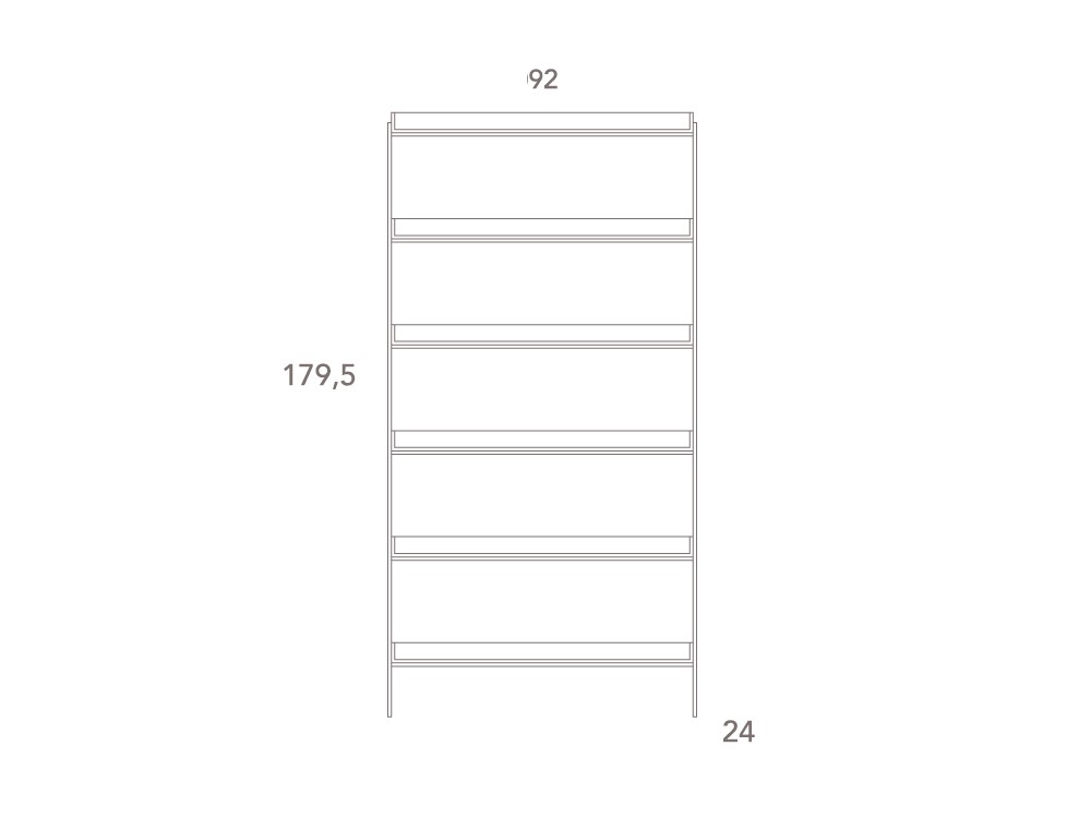 Estantería alta Fil laca poro abierto DC de Besform - 3