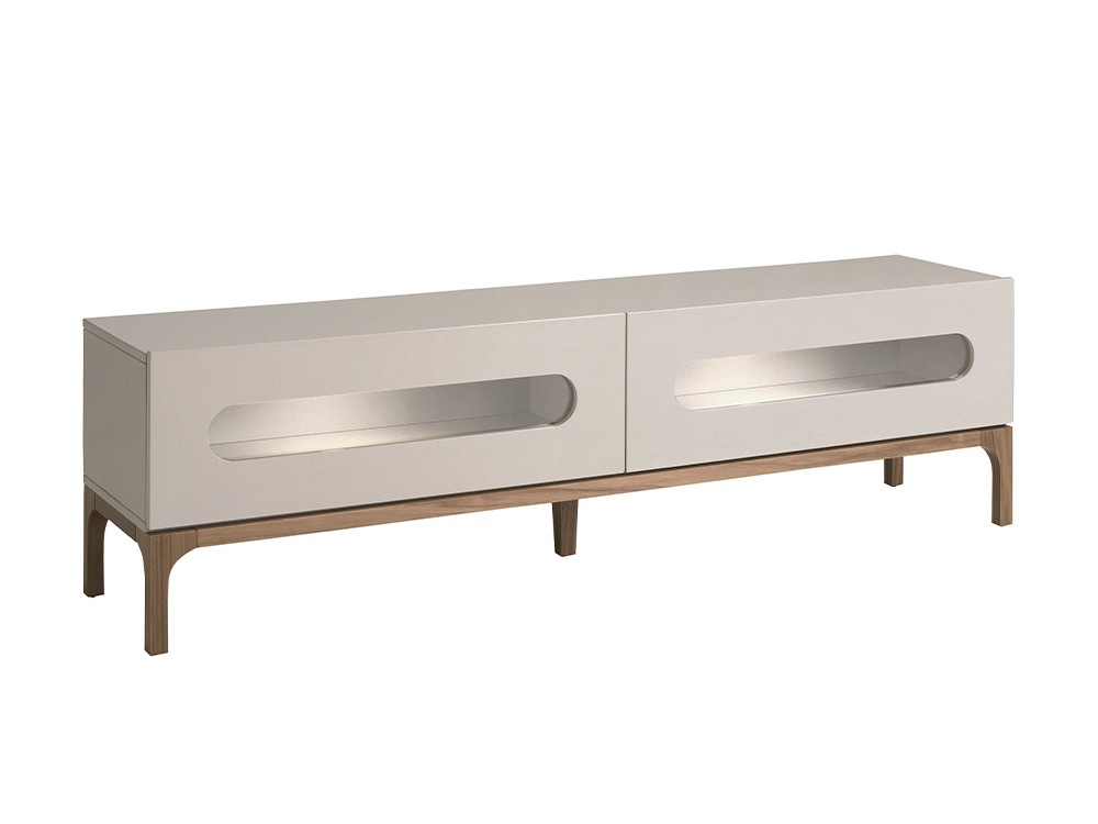 Mueble TV laca gris con iluminación Ángel Cerdá 3242 - 3
