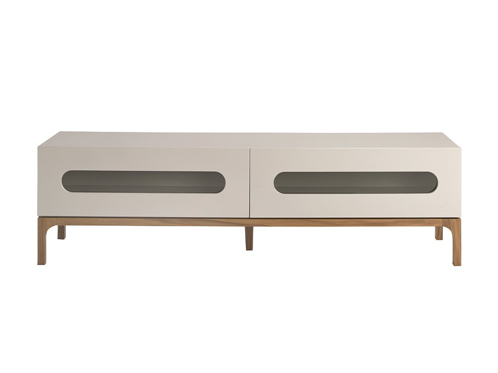 Mueble TV laca gris con iluminación Ángel Cerdá 3242 - 4