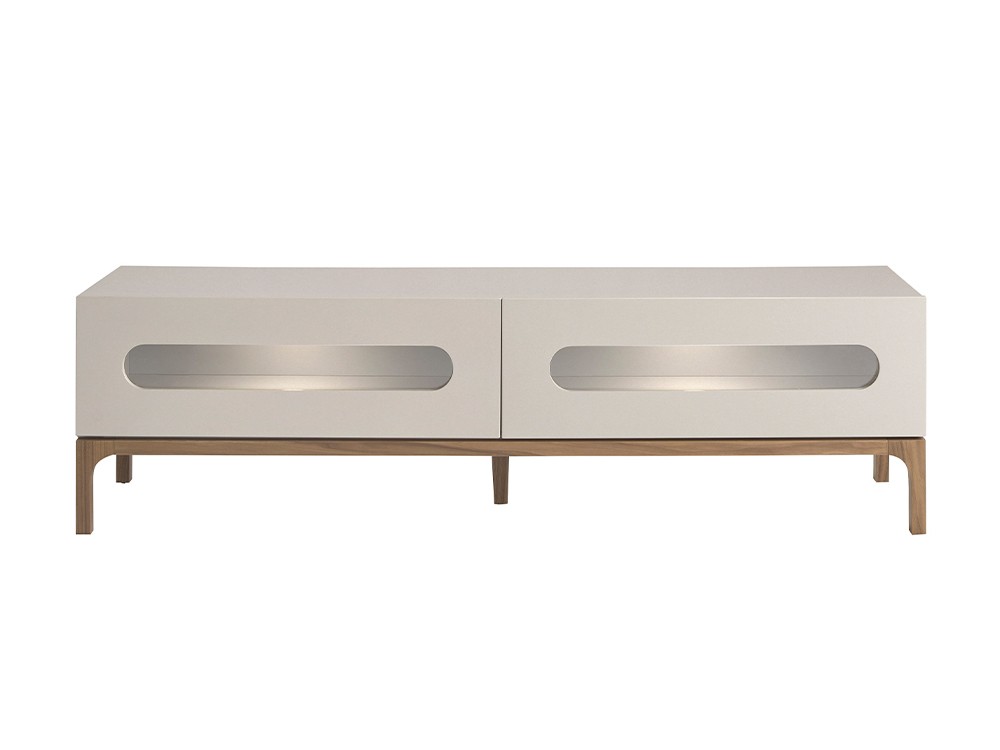 Mueble TV laca gris con iluminación Ángel Cerdá 3242 - 5