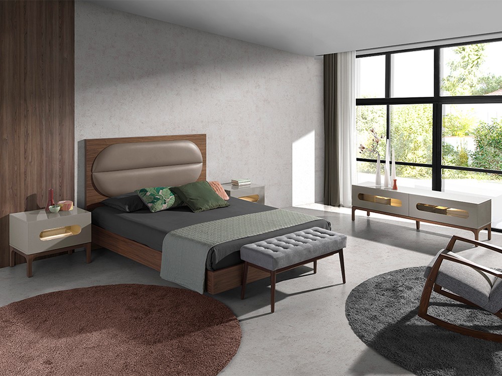 Mueble TV laca gris con iluminación Ángel Cerdá 3242 - 9