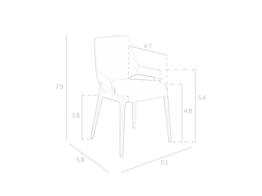 Silla polipiel marrón Ángel Cerdá 4136 - 6