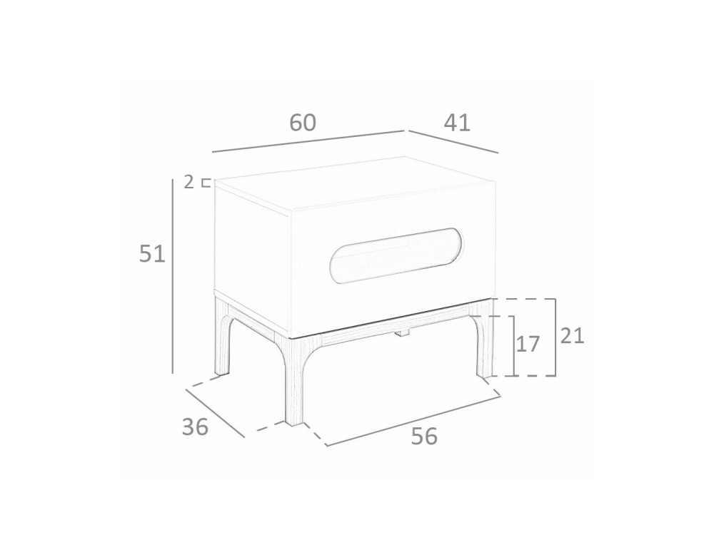 Mesita de noche Ángel Cerdá 7144