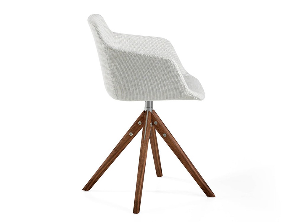 Silla giratoria Ángel Cerdá 4059 con patas de madera - 3