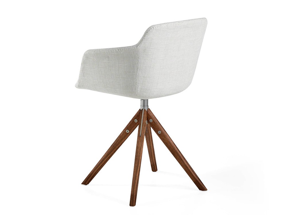 Silla giratoria Ángel Cerdá 4059 con patas de madera - 5