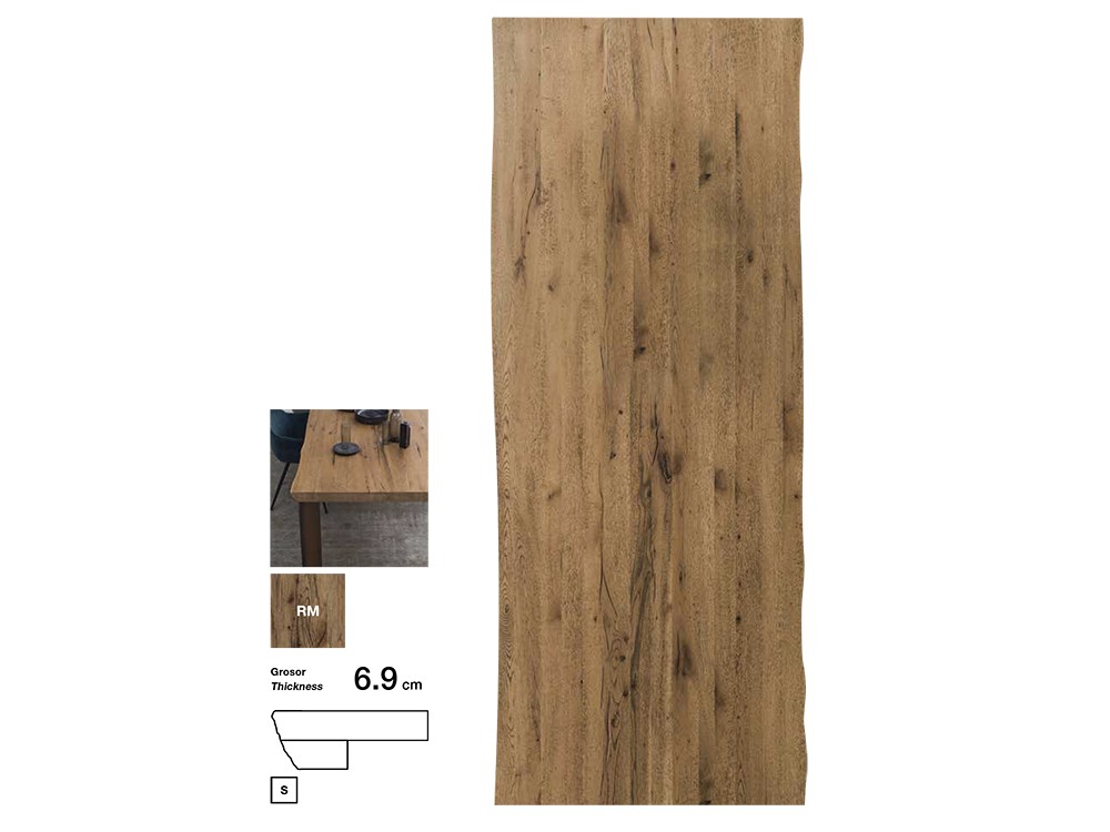 Mesa Master de roble matérico Line acero Crossover de Devina Nais - 4