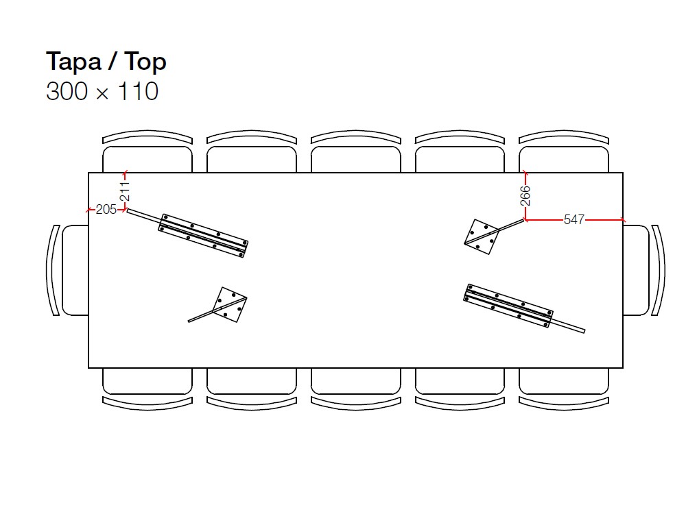 Mesa roble M3 Mix L Crossover de Devina Nais - 7
