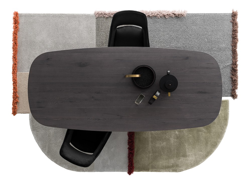 Mesa ovalada roble matérico Cosmopolitan Wave Crossover de Devina Nais - 3