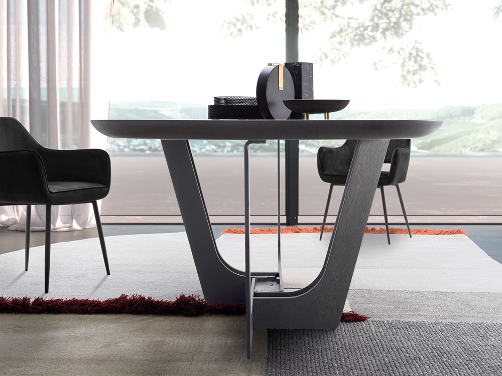 Mesa ovalada roble matérico Cosmopolitan Wave Crossover de Devina Nais - 2