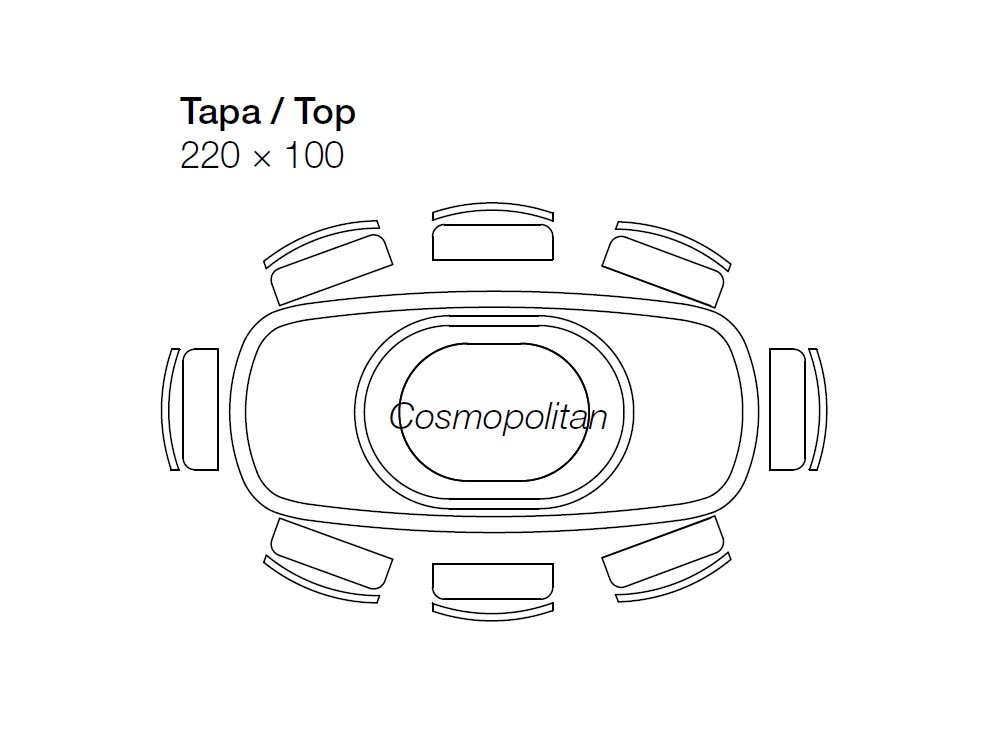 Mesa ovalada de roble matérico Cosmopolitan Monolith de madera lacada Devina Nais - 6