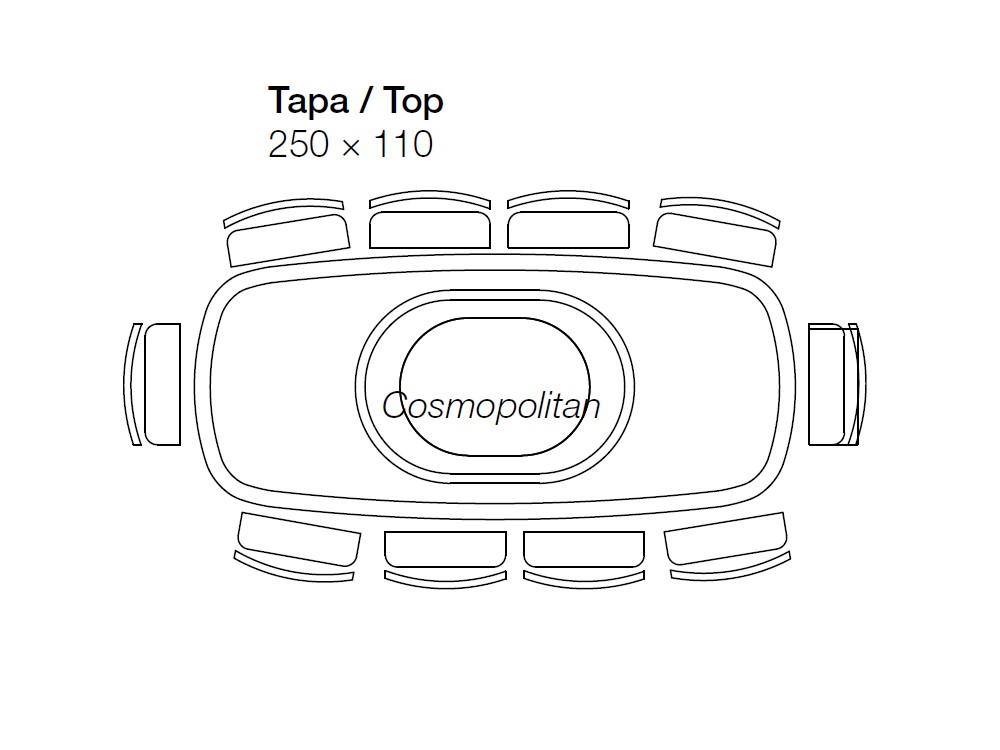Mesa ovalada de roble matérico Cosmopolitan Monolith de madera lacada Devina Nais - 7