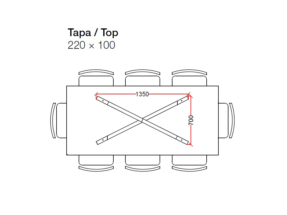 Mesa de roble San Francisco Star Crossover de Devina Nais - 9