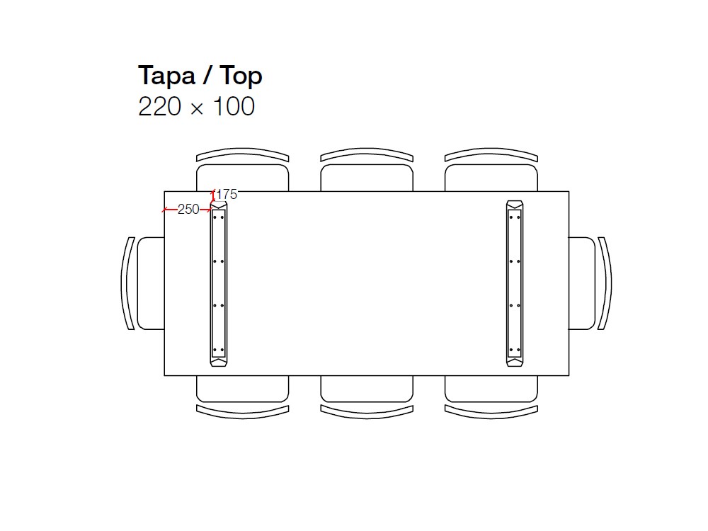 Mesa de roble San Francisco Keep Crossover de Devina Nais - 7