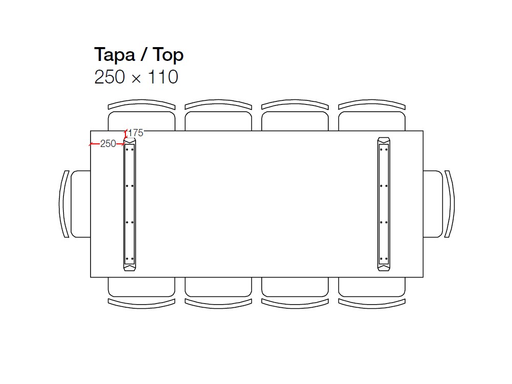 Mesa de roble San Francisco Keep Crossover de Devina Nais - 8