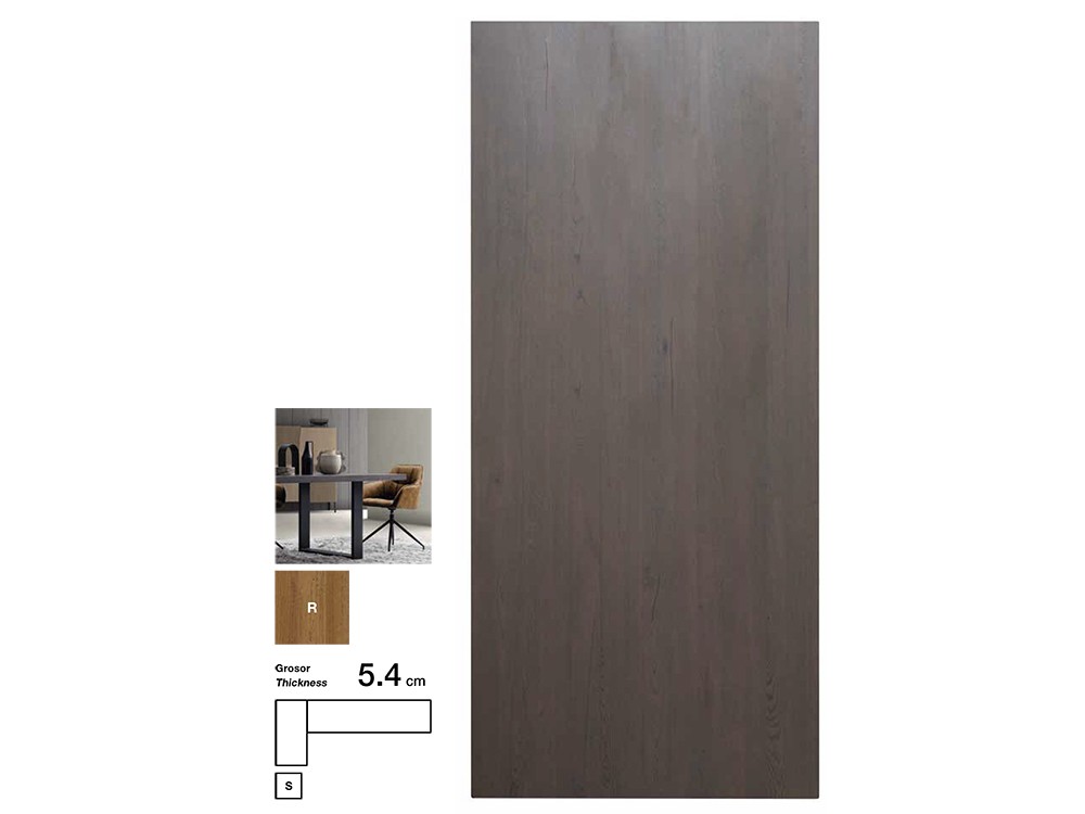 Mesa de roble Alabama Square Crossover de Devina Nais - 3