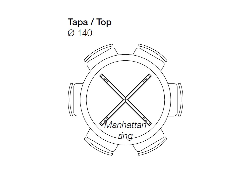 Mesa redonda Manhattan Ring Cube Crossover de Devina Nais - 4