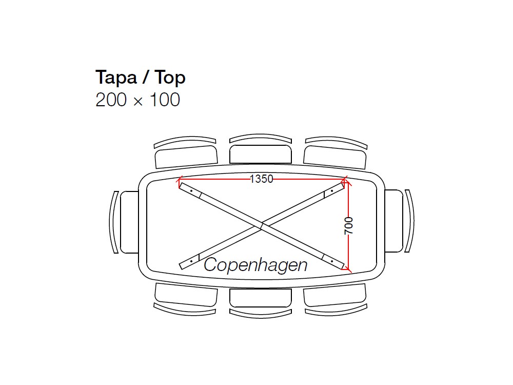 Mesa de roble Copenhagen Star Crossover de Devina Nais - 5