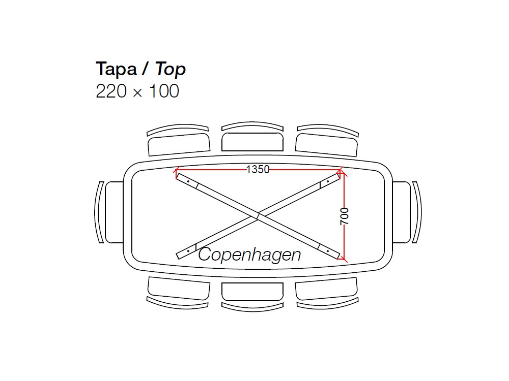 Mesa de roble Copenhagen Star Crossover de Devina Nais - 6