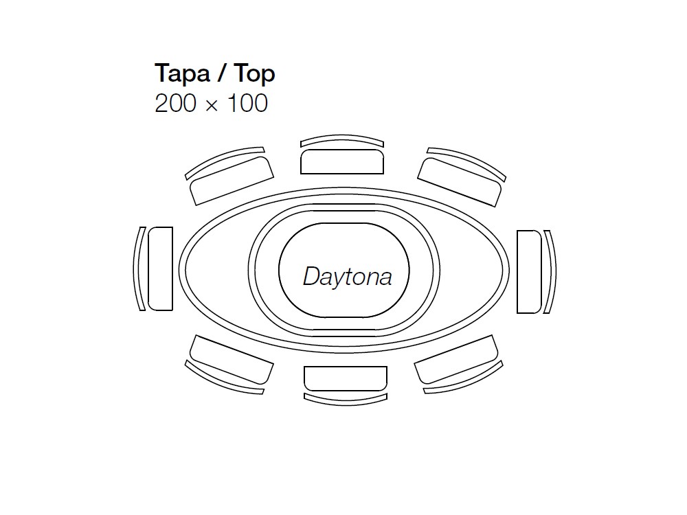 Mesa ovalada Daytona Monolith Crossover de Devina nais - 4