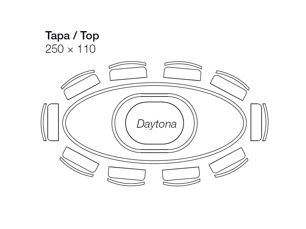 Mesa ovalada Daytona Monolith Crossover de Devina nais - 5