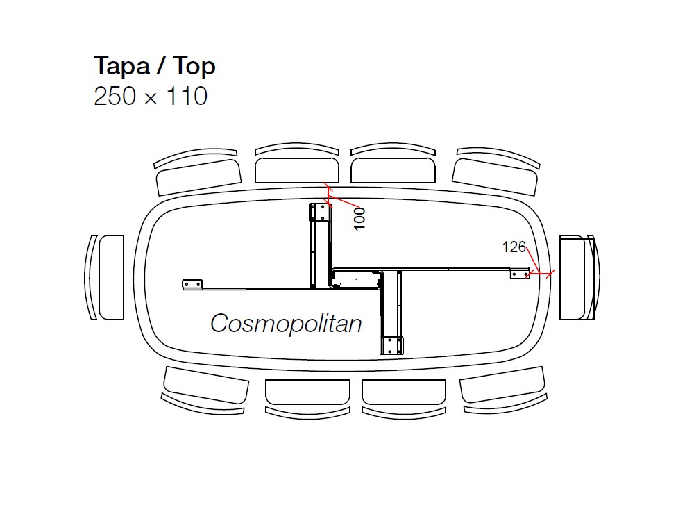 Mesa Cosmopolitan My Glass Wave Crossover de Devina Nais - 7
