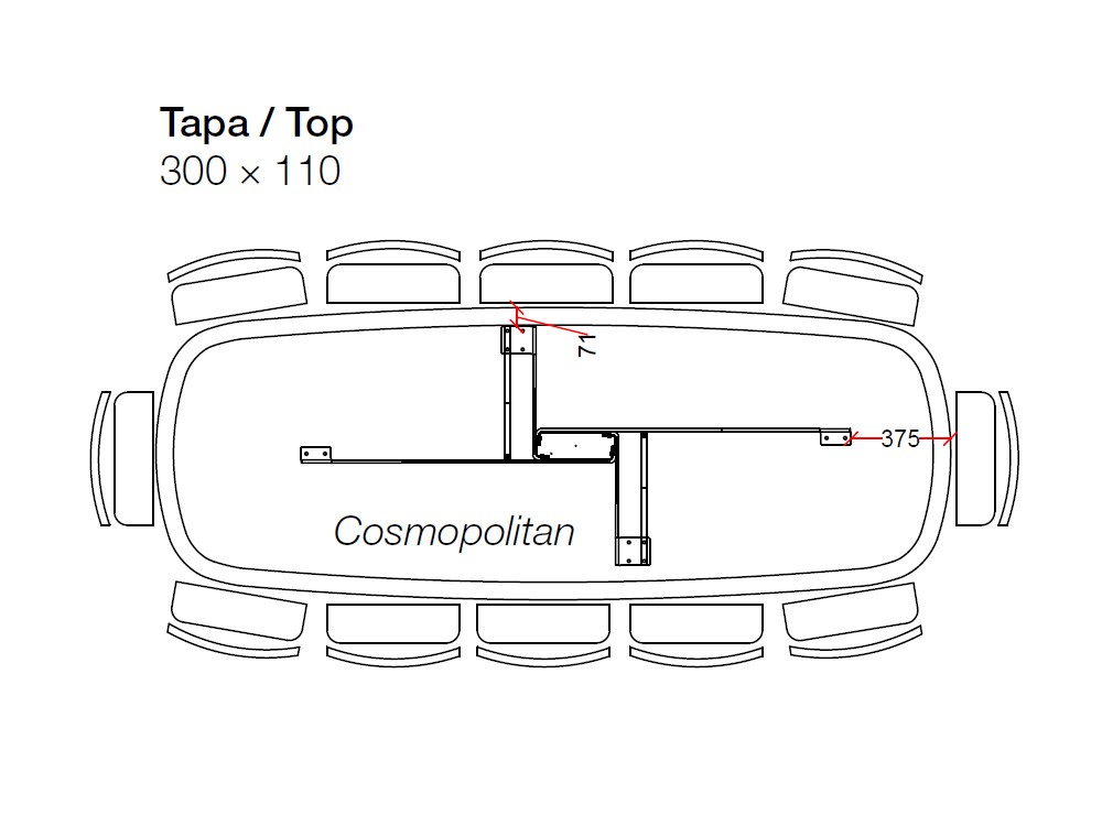 Mesa Cosmopolitan My Glass Wave Crossover de Devina Nais - 8