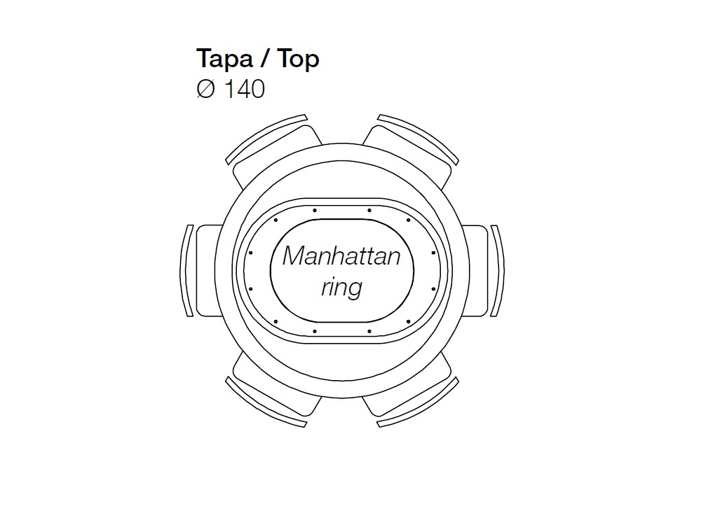 Mesa redonda Manhattan My Glass Monolith Crossover de Devina Nais - 5