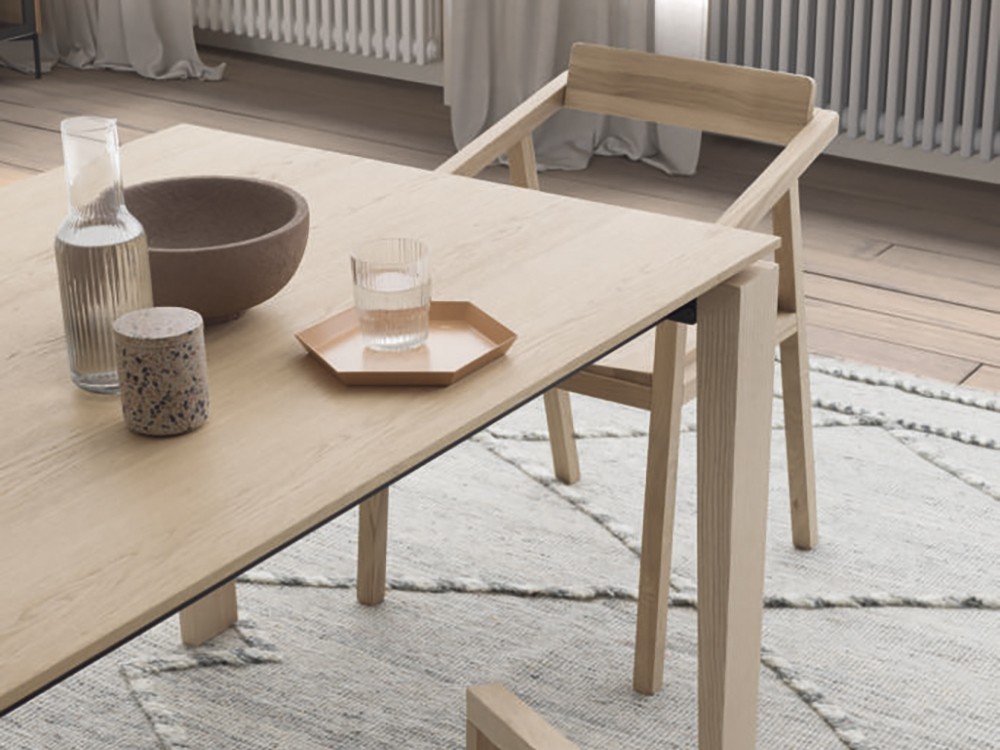 Mesa extensible de chapa natural de roble Vogue Crossover de Devina Nais - 7