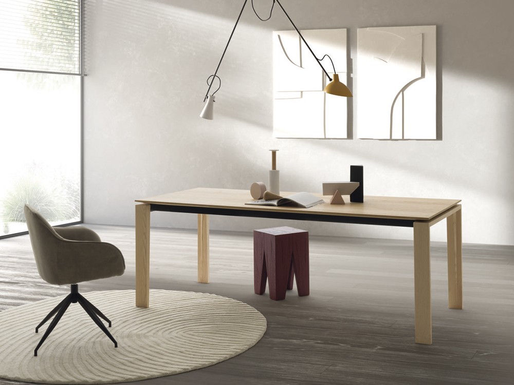 Mesa extensible de chapa natural de roble Vogue Crossover de Devina Nais - 9