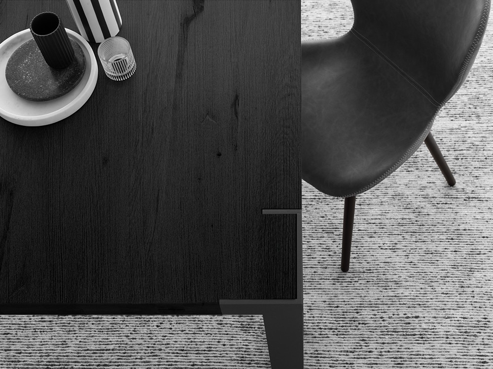 Mesa de roble matérico Carbone Frame Crossover Devina Nais - 2