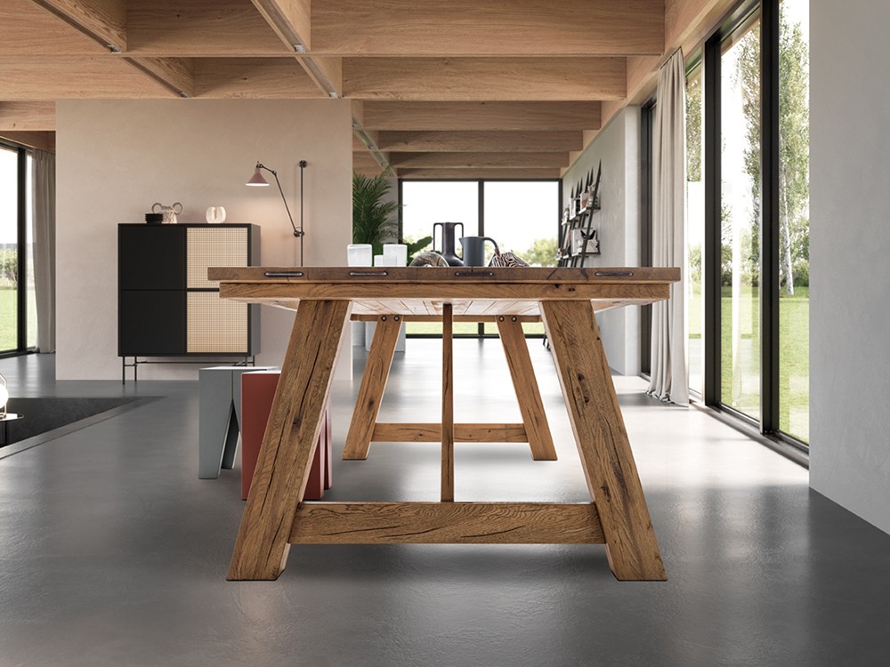 Mesa de roble matérico Castle Crossover Devina Nais - 3