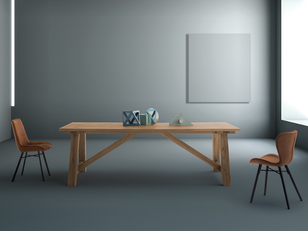 Mesa de roble matérico Castle Crossover Devina Nais - 2