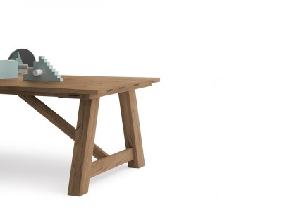 Mesa de roble matérico Castle Crossover Devina Nais - 5