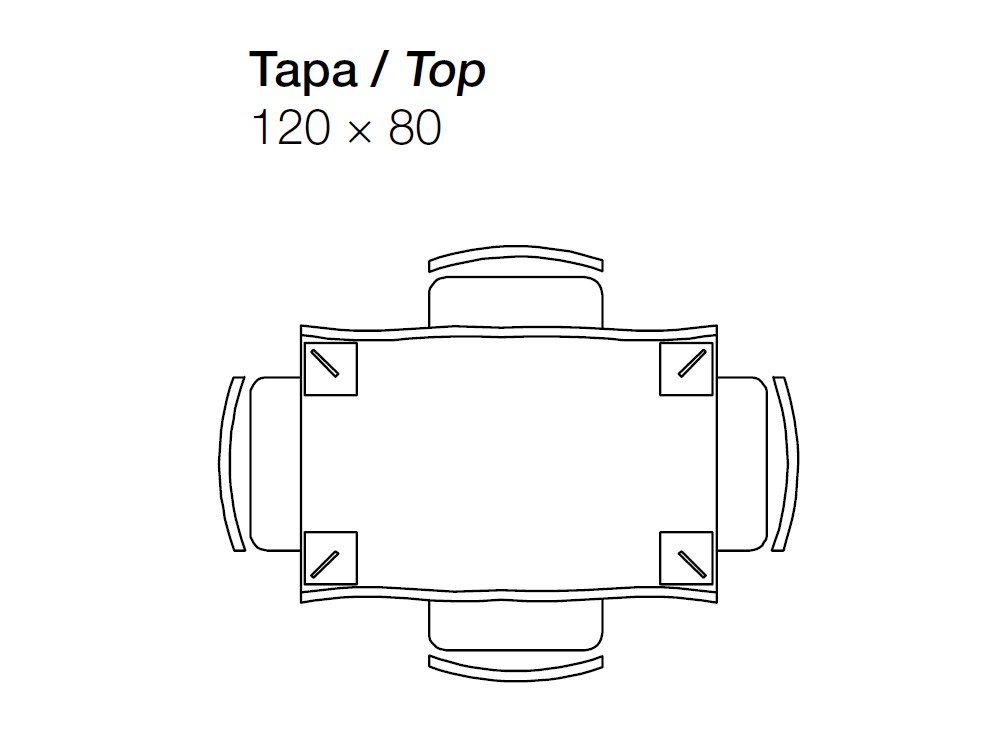 Mesa de roble Mini 42 Line Crossover de Devina Nais - 4