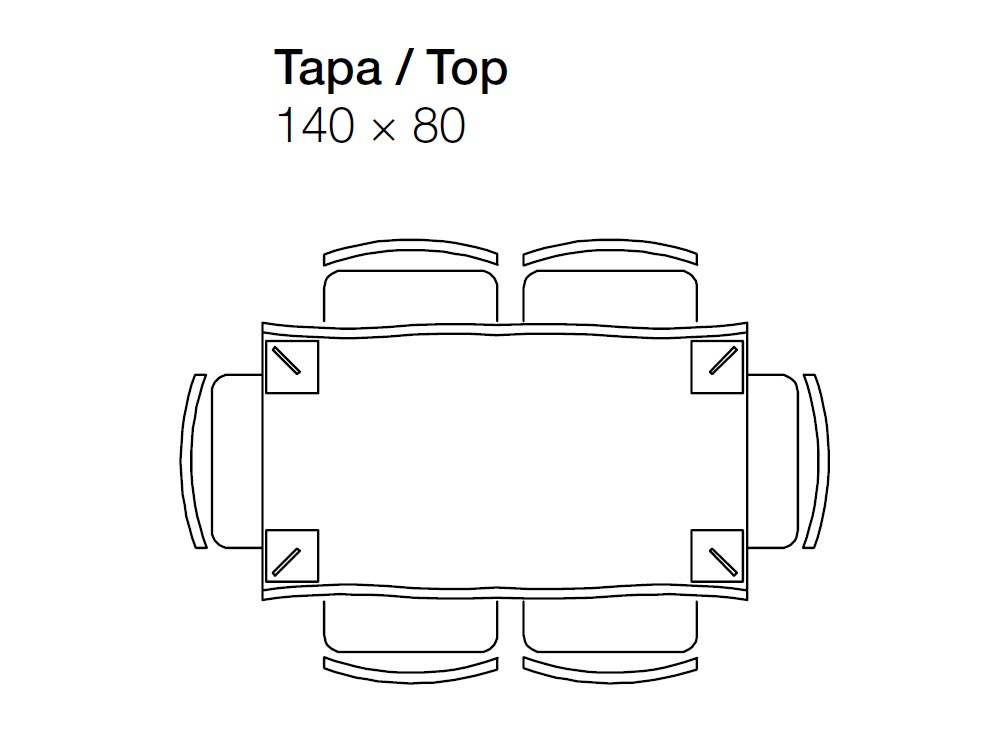 Mesa de roble Mini 42 Line Crossover de Devina Nais - 5